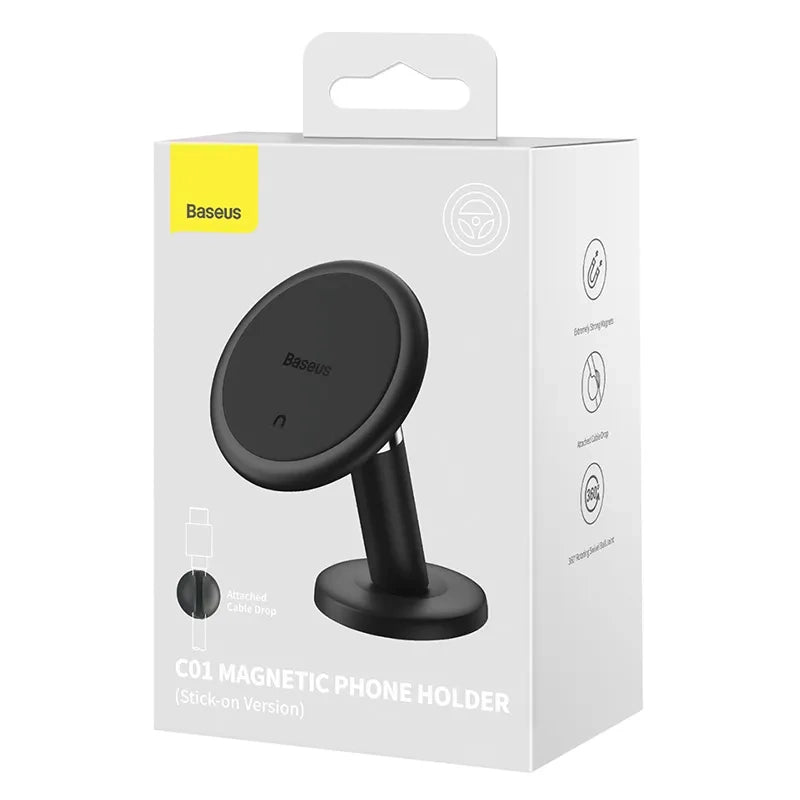 Baseus C01 Magnetic Car Holder for Dashboard (black) - Product Image 5