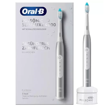 Oral-B Pulsonic Slim Luxe 4000 Sonic | Electric Toothbrush | Rechargeable | For adults | Number of brush heads included