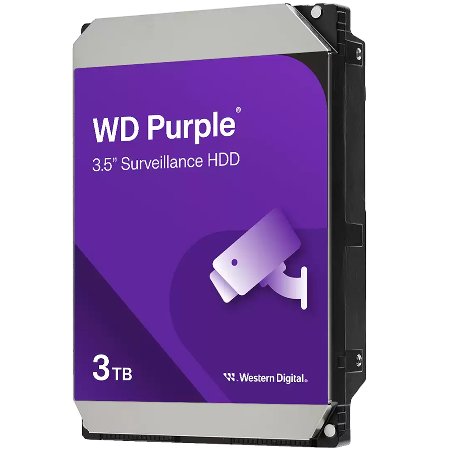 HDD AV WD Purple (3.5'', 3TB, 128MB, 5400 RPM, SATA 6 Gb/s) — WESTERN DIGITAL