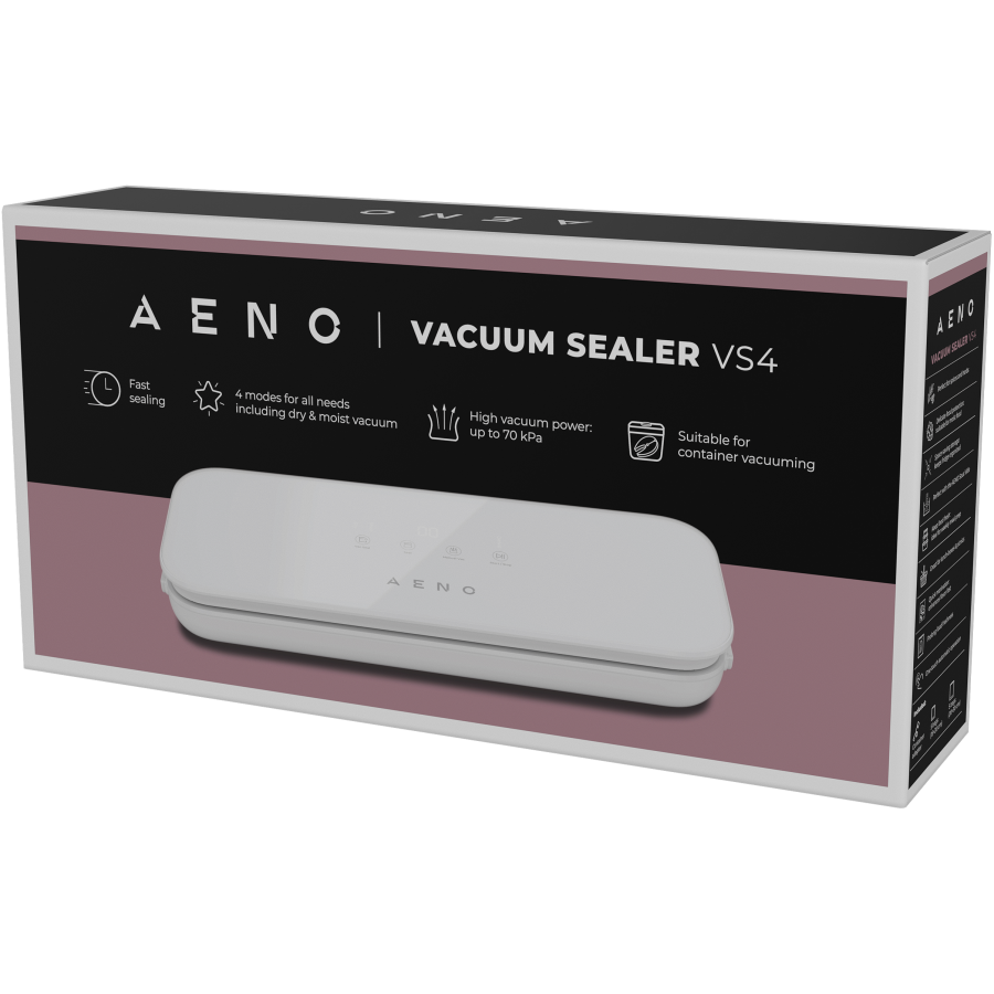 Vacuum sealer, white, LED display, 230AC/50Hz, 130W, -65KPa (+/-5kPa) — AENO