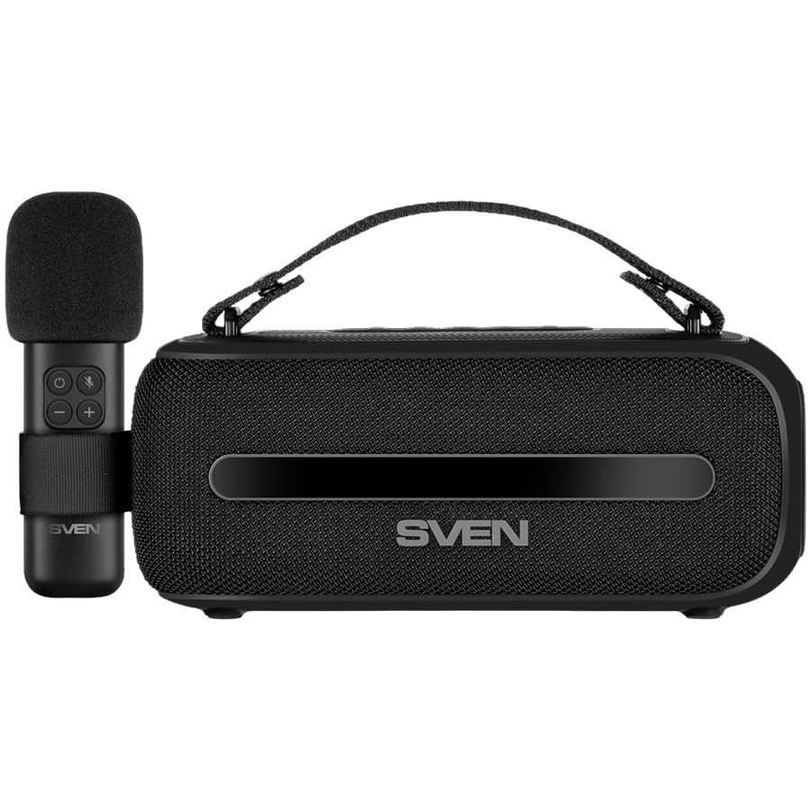 Speaker SVEN PS-255, black (12W, Bluetooth, FM, USB, karaoke mic, 3600mAh)