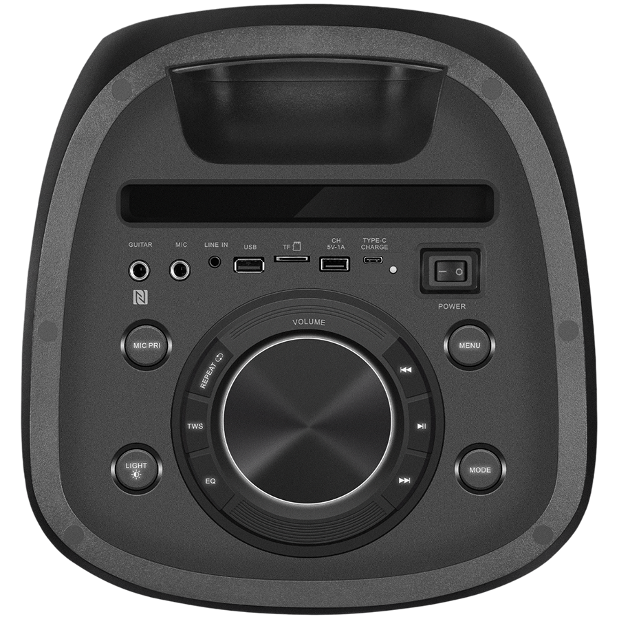 Speaker SVEN PS-1050, black (200W, TWS, Bluetooth, FM, USB, microSD, LED-display, 7200mAh)