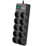 Surge Protector SVEN SF-10E-16 1,8 m, 16A, 3.6kW, (10 sockets with children protection), black