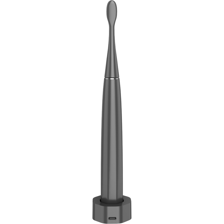 Wireless Tooth Brush, Grey, 3 Brush Heads, 1400mAh, Function: Soft, Clean, Massage, White, Sweep — AENO
