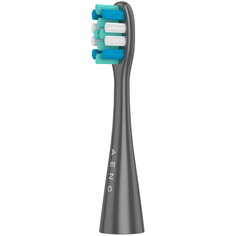 Wireless Tooth Brush, Grey, 3 Brush Heads, 1400mAh, Function: Soft, Clean, Massage, White, Sweep — AENO
