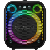 Portable speaker SVEN PS-880, black, power output 110W (RMS), TWS, Bluetooth, FM, USB, microSD, LED-display, lithium battery