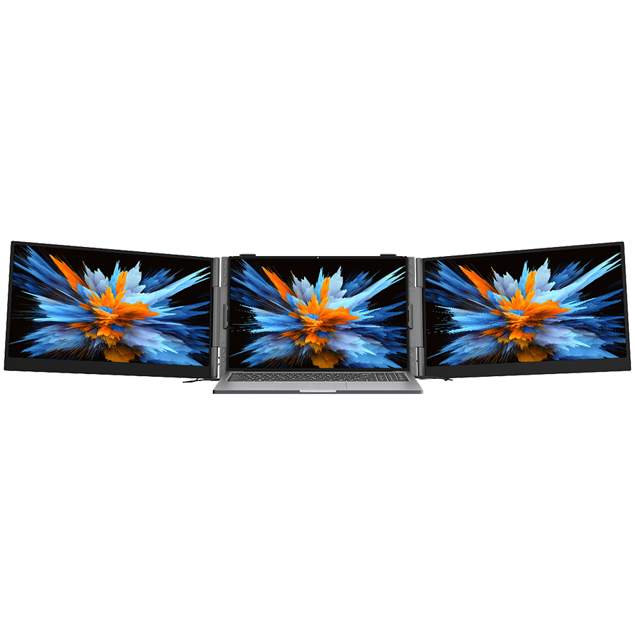 Portable monitor Blackview DCM6 Dual Screen 14inch 1920x1080 16:9 LCD 60Hz IPS 178 USB-C 3.1x3 for 13-17.3 inch laptops352.2x