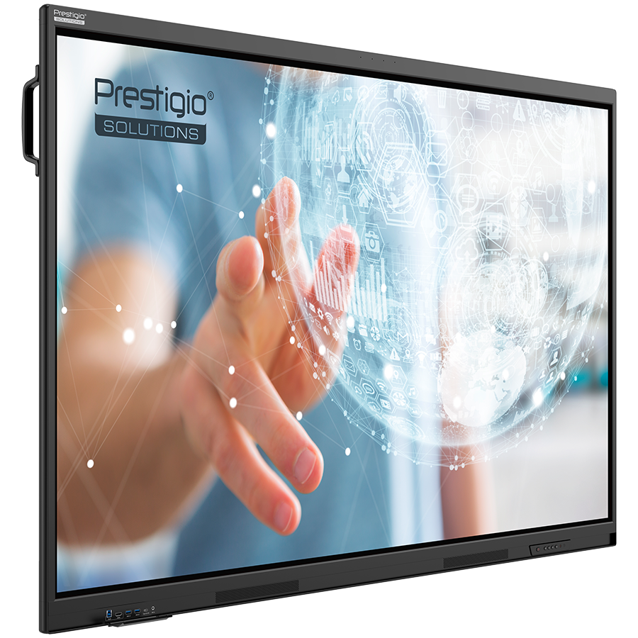 PRESTIGIO SOLUTIONS Multiboard 86-inch Light Series Gen 7, Android 14, Google EDLA, AI button, 8/128GB, 50TP, black