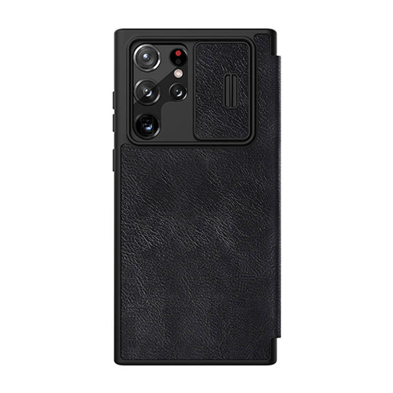 Case Nillkin Qin Leather Pro for SAMSUNG S22 Ultra (black) - Product Image 1