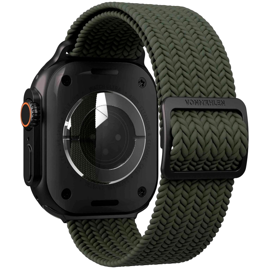 Woven Loop 40, 41, 42mm One Size, Olive Black — VONMAHLEN