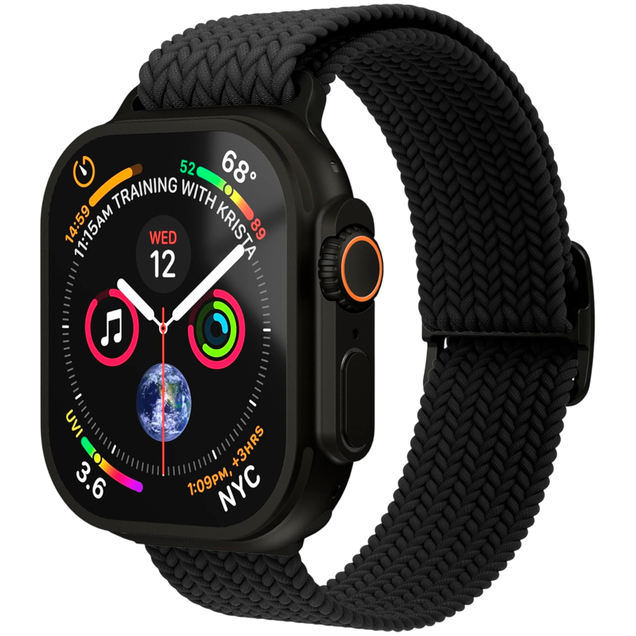 Woven Loop 40, 41, 42mm One Size, All Black — VONMAHLEN