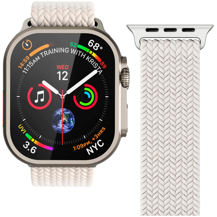 Woven Loop 40, 41, 42mm One Size, Cream — VONMAHLEN