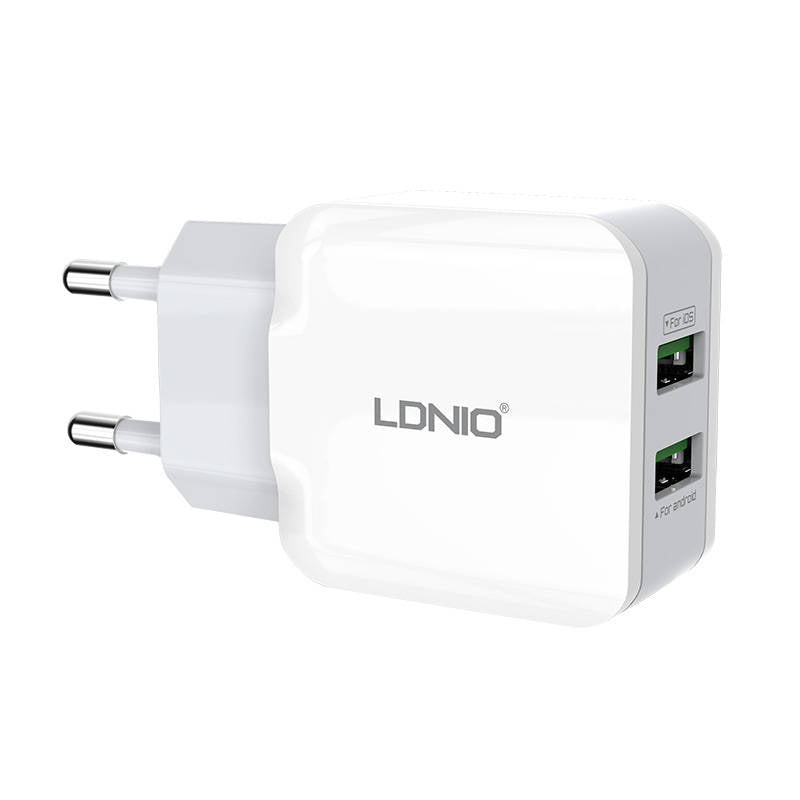Wall charger LDNIO A2202, 2x USB, 12W (white) - Product Image 2