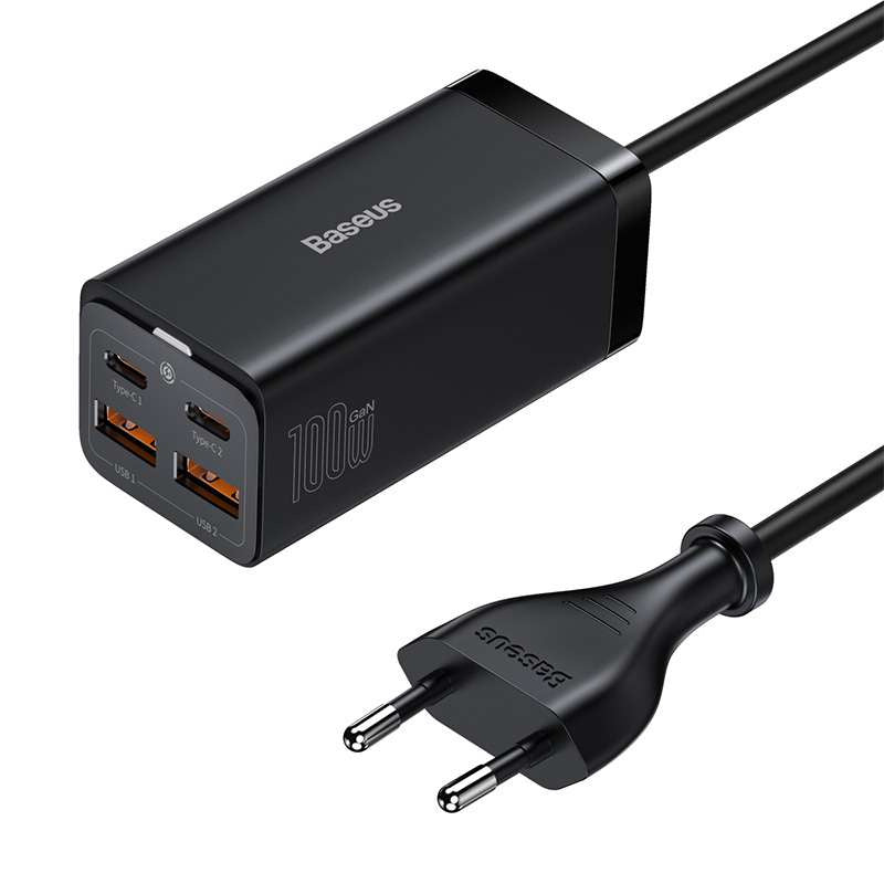 Baseus GaN3 Pro wall charger 2xUSB-C + 2xUSB, 100W (black) - Product Image 9