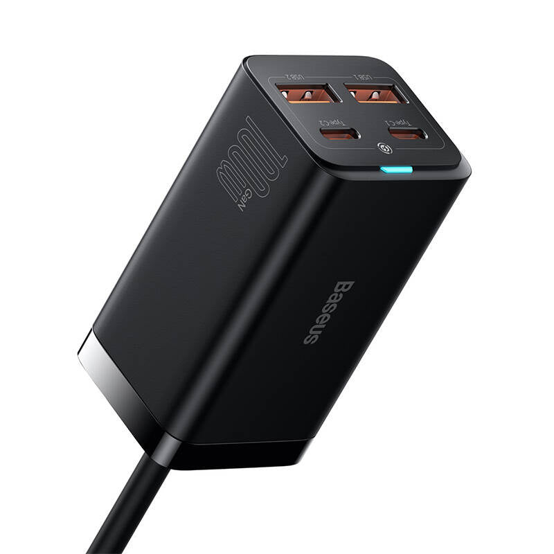 Baseus GaN3 Pro wall charger 2xUSB-C + 2xUSB, 100W (black) - Product Image 3