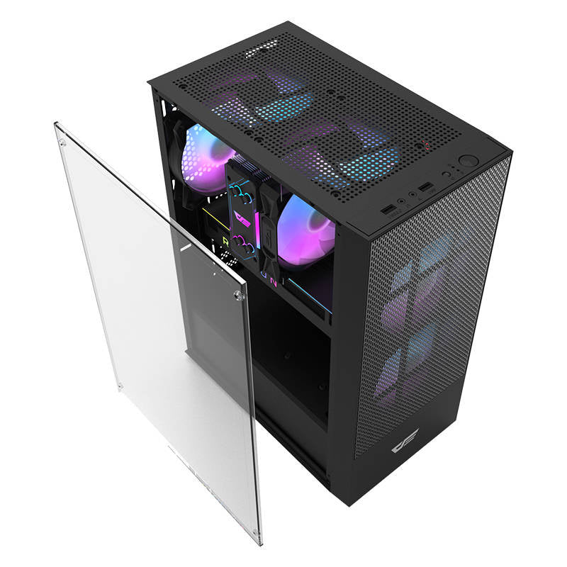 Darkflash A290 Computergehäuse (schwarz) + 3 Lüfter