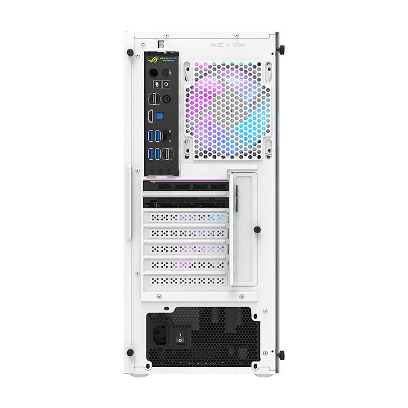Darkflash DK351 Computergehäuse (weiß) + 4 RGB-Lüfter