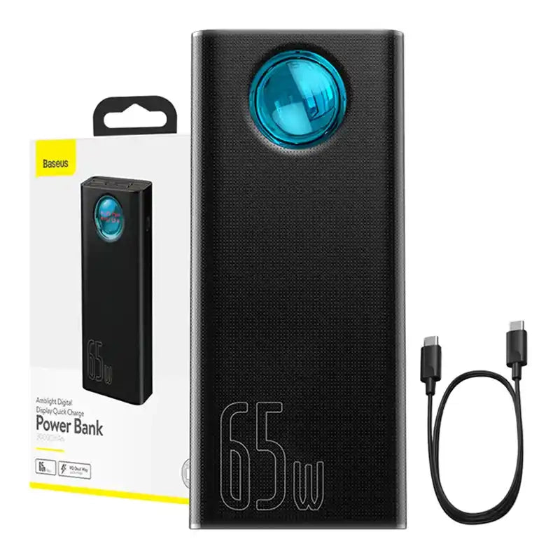 Powerbank Baseus Amblight 30000mAh, 4xUSB, USB-C, 65W (black) - Product Image 1