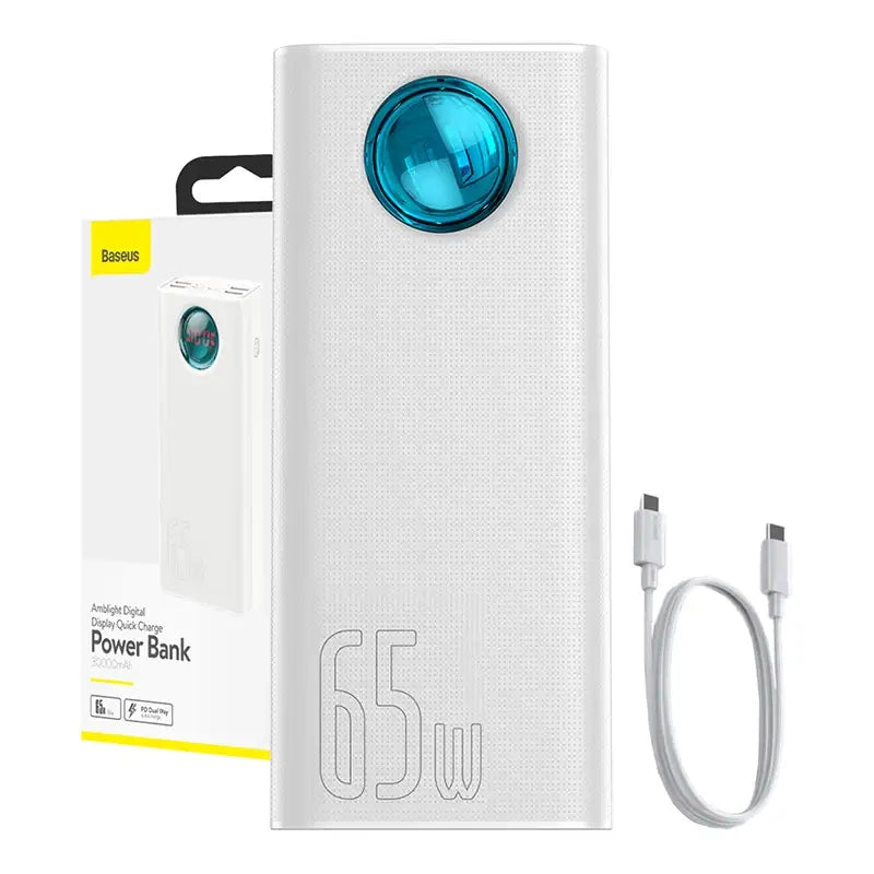 Powerbank Baseus Amblight 30000mAh, 4xUSB, USB-C, 65W (white) - Product Image 1