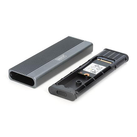 Digitus USB M.2 hard disk enclosure, SSD, external, NVMe + SATA, 10Gbps (NVMe) 6 Gbps (SATA), USB3.1 Gen2 | DA-71156