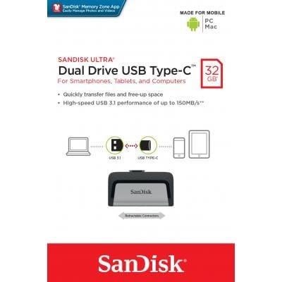 MEMORY DRIVE FLASH USB-C 32GB/SDDDC2-032G-G46 SANDISK