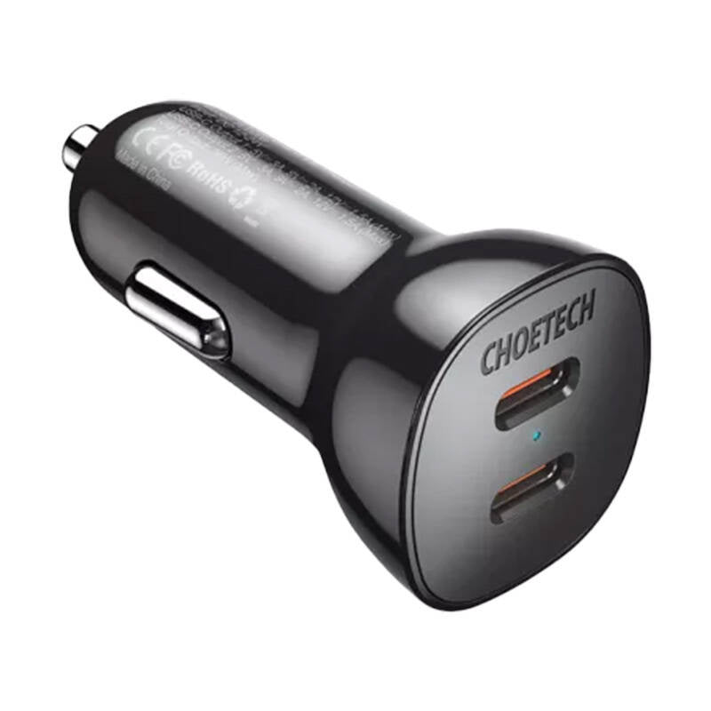 Car charger Choetech TC0008 40W 2x USB-C - Product Image 1