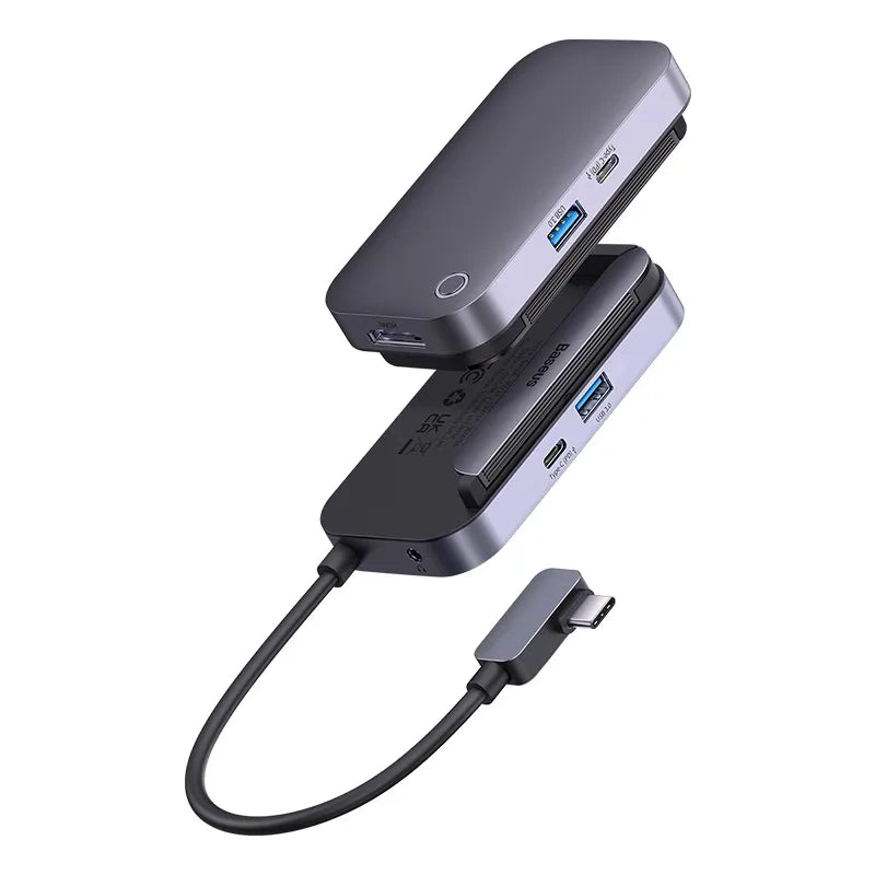 Hub 4in1 Baseus PadJoy Series USB-C to USB 3.0 + HDMI + USB-C PD + jack 3.5mm (Grey) - Product Image 2