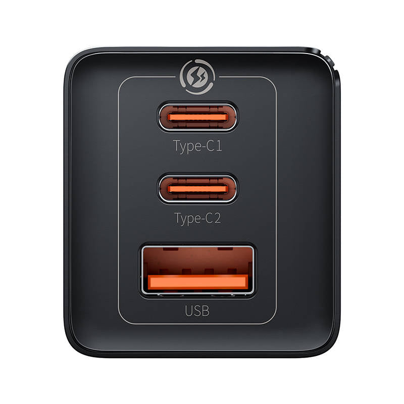Wall charger Baseus GaN5 Pro 2xUSB-C + USB, 65W (black) - Product Image 3