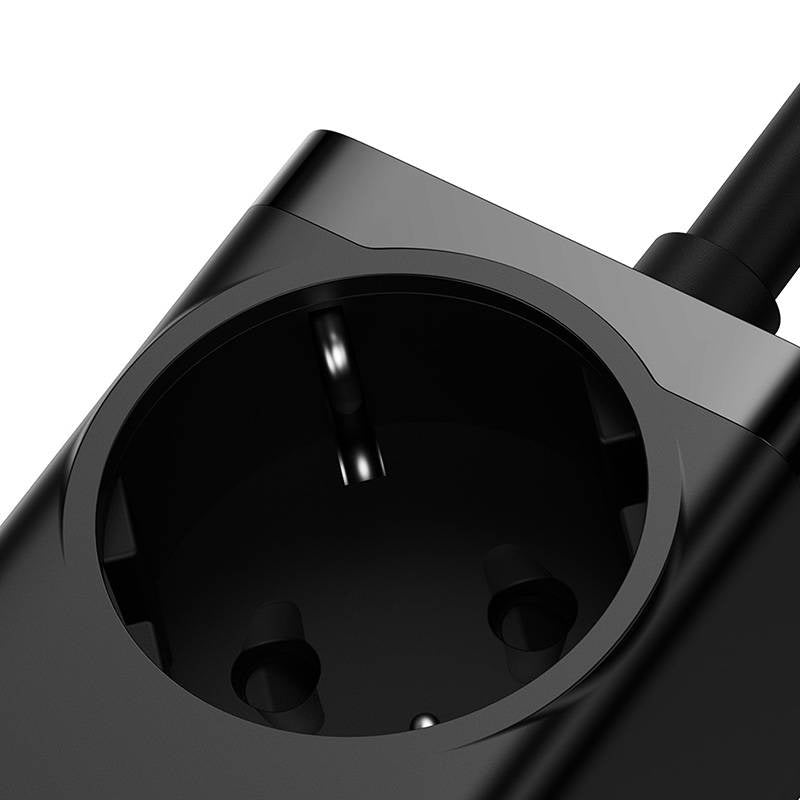 Baseus GaN3 Pro wall charger / powerstrip 2xUSB + 2xUSB-C + AC, 100W (black) - Product Image 6