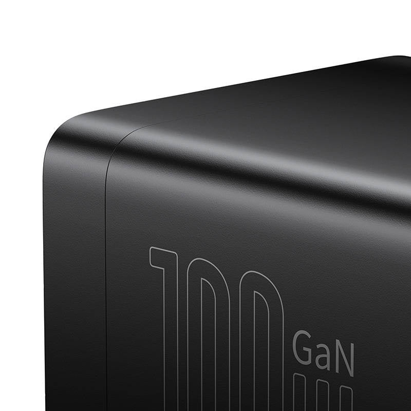 Baseus GaN3 Pro wall charger / powerstrip 2xUSB + 2xUSB-C + AC, 100W (black) - Product Image 7