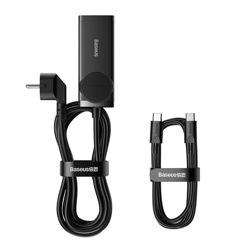 Baseus GaN3 Pro wall charger / powerstrip 2xUSB + 2xUSB-C + AC, 100W (black) - Product Image 8