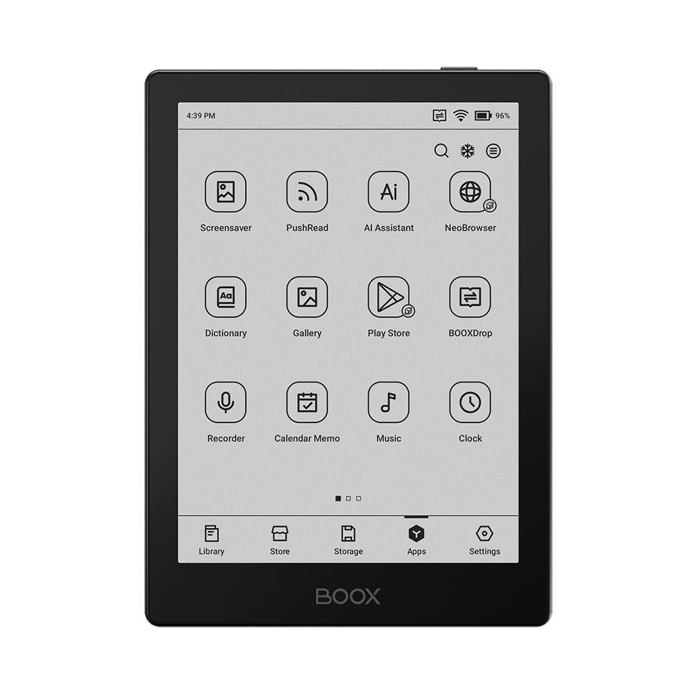 E-Reader ONYX BOOX 6" 1072x1448 Memory 32 MB 1xUSB-C Micro SDXC Wireless LAN Bluetooth Black OPC1225R