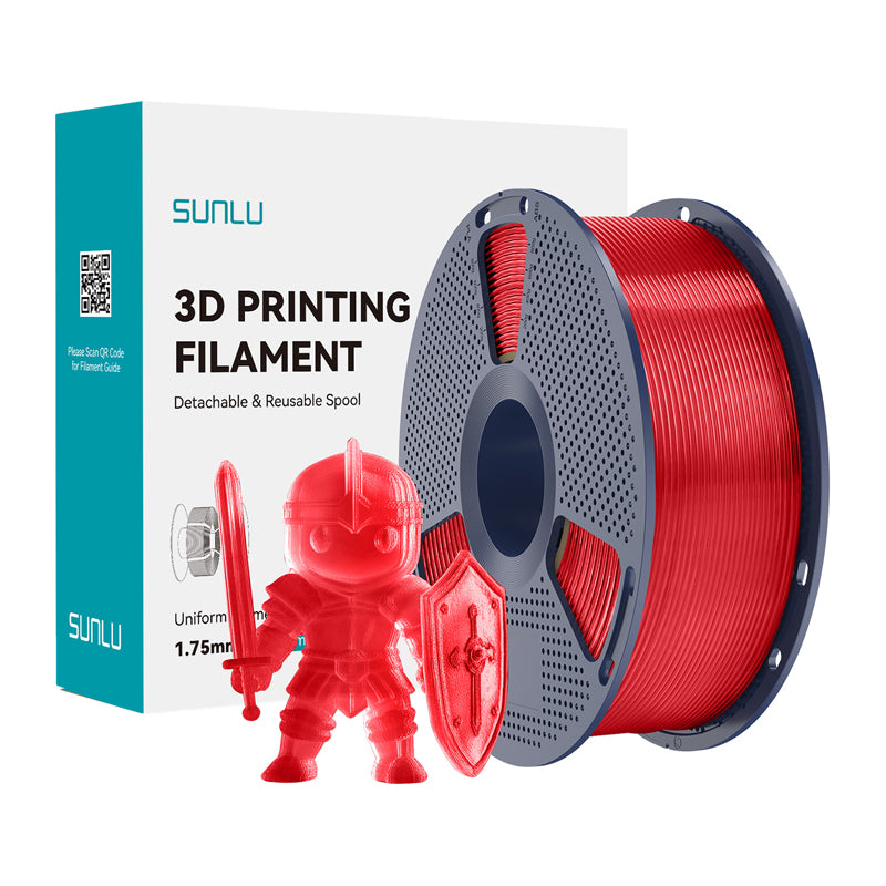 Sunlu PLA+ Filament (Transparent Red) - Image 1