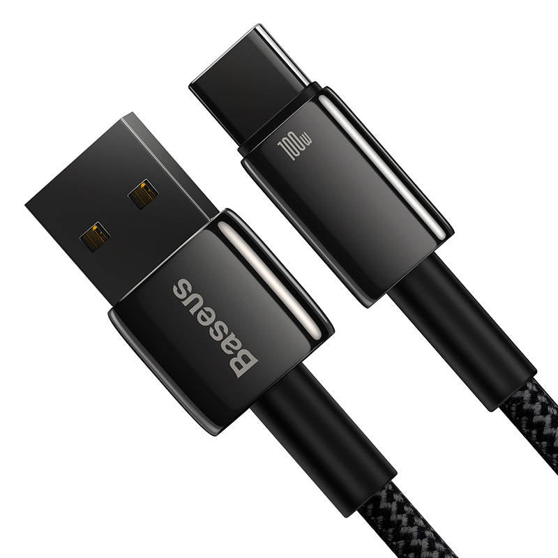 Baseus Tungsten Gold Cable USB to USB-C, 100W, 1m (black) - Product Image 3