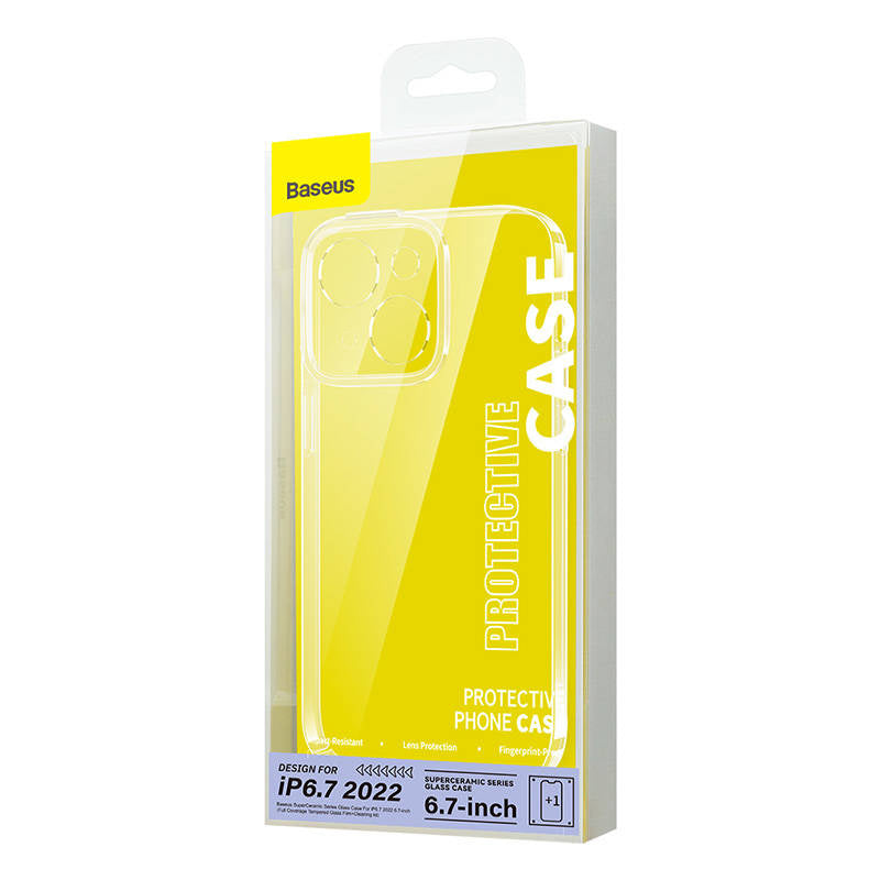 Baseus SuperCeramic Transparent Glass Case and Tempered Glass set for iPhone 14 Plus - Product Image 8
