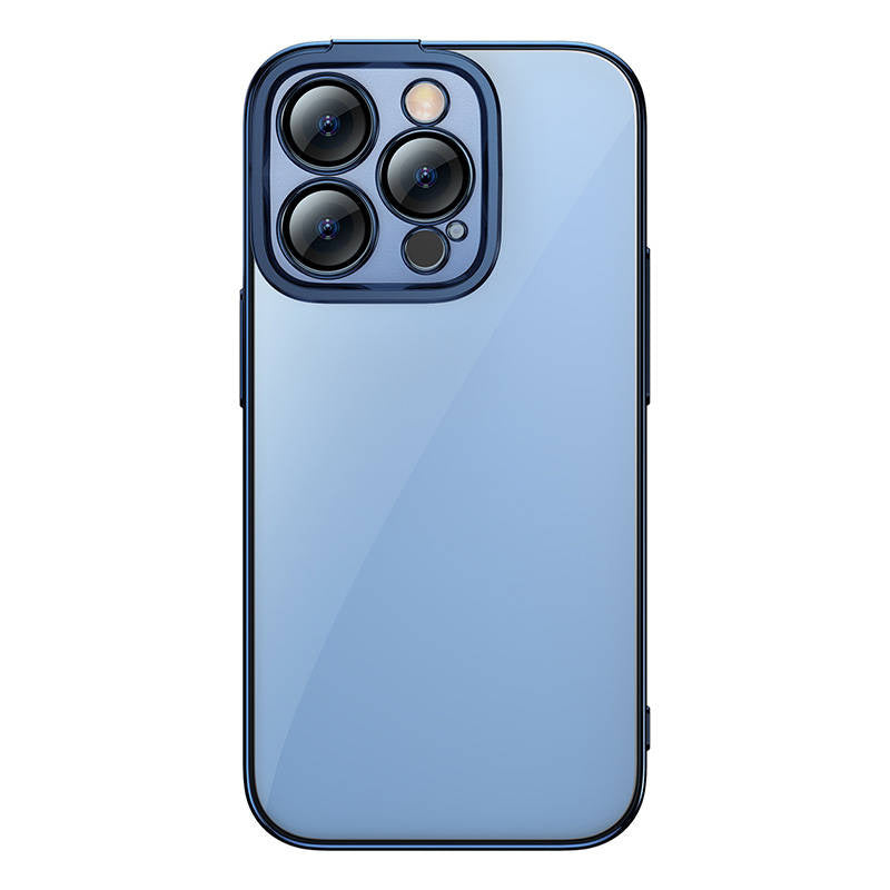 Baseus Glitter Transparent Case and Tempered Glass set for iPhone 14 Pro (blue) - Product Image 2