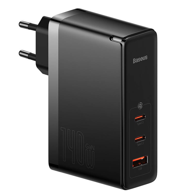 Wall charger Baseus GaN5 Pro 2xUSB-C + USB, 140W (black) - Product Image 2