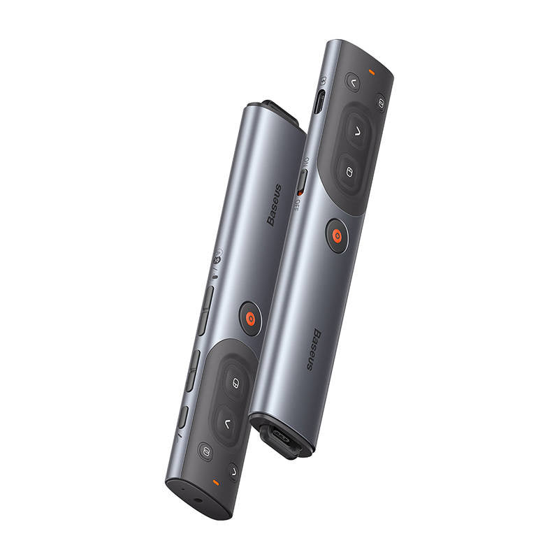 Baseus Orange Dot Multifunctional remote control for presentation, with a red laser pointer - gray - Product Image 5