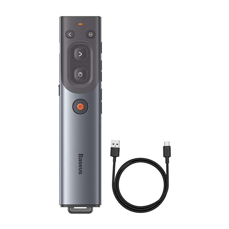 Baseus Orange Dot Multifunctional remote control for presentation, with a red laser pointer - gray - Product Image 8