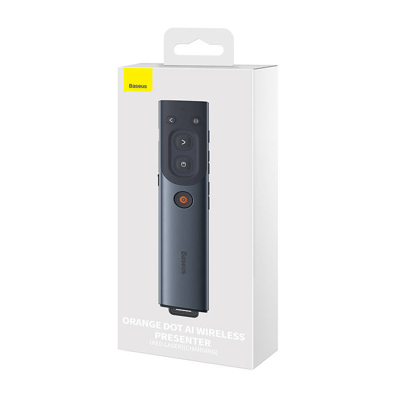 Baseus Orange Dot Multifunctional remote control for presentation, with a red laser pointer - gray - Product Image 9