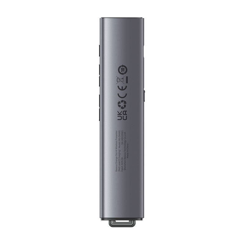 Baseus Orange Dot Multifunctional remote control for presentation, with a red laser pointer - gray - Product Image 3