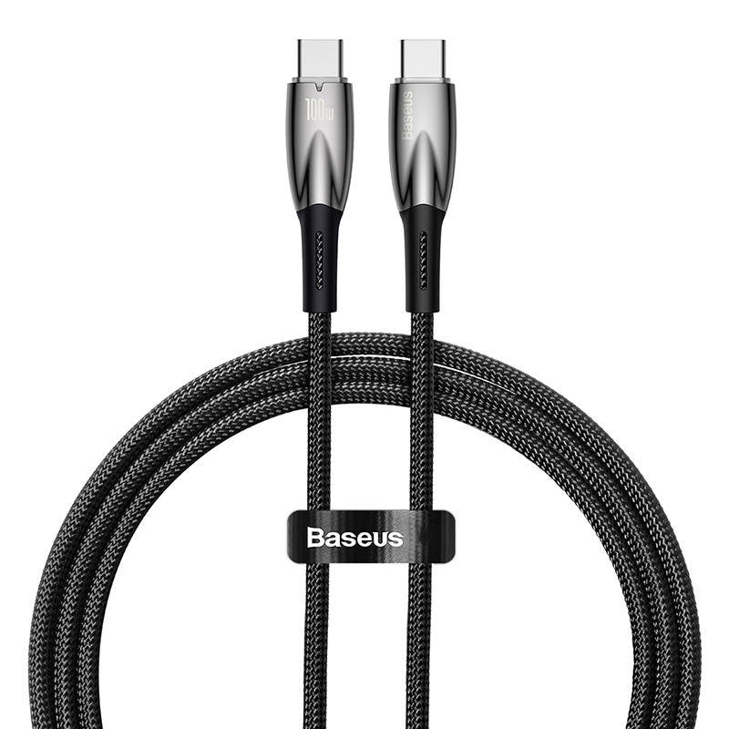 USB-C cable for USB-C Baseus Glimmer Series, 100W, 1m (Black) - Product Image 2