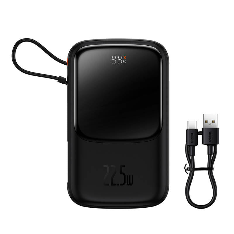 Powerbank Baseus Qpow PRO with cable, 10000mAh, 22.5W (Black) - Product Image 2