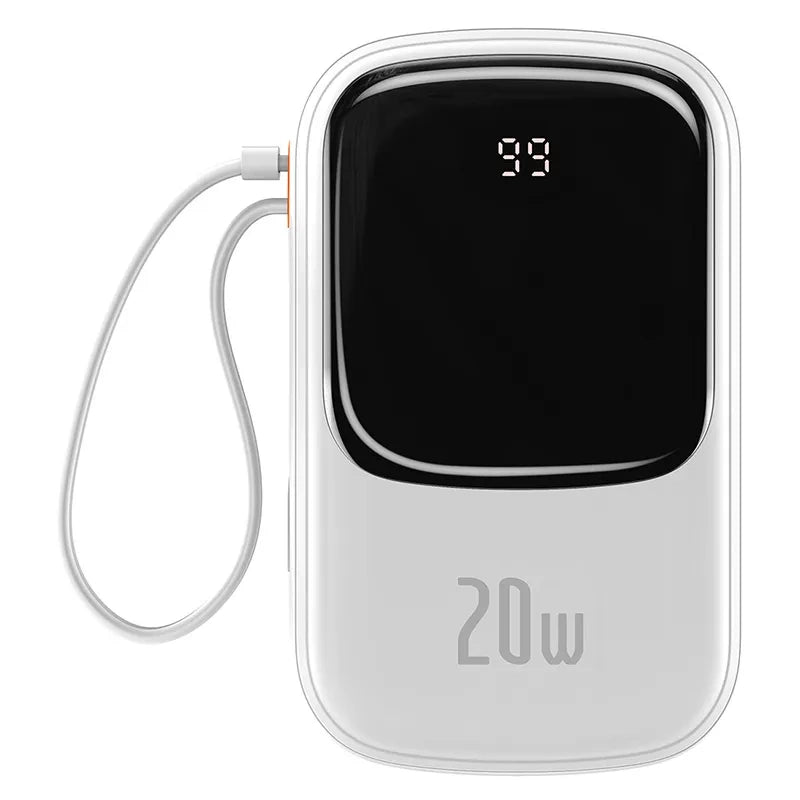 Powerbank Baseus Qpow PRO with Lightning cable, USB-C port and USB 20000mAh, 20W (White) - Product Image 2