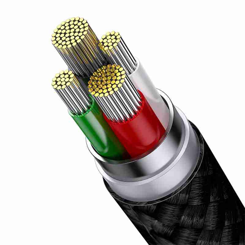 3in1 USB cable Baseus StarSpeed Series, USB-C + Micro + Lightning 3,5A, 1.2m (Black) - Product Image 11