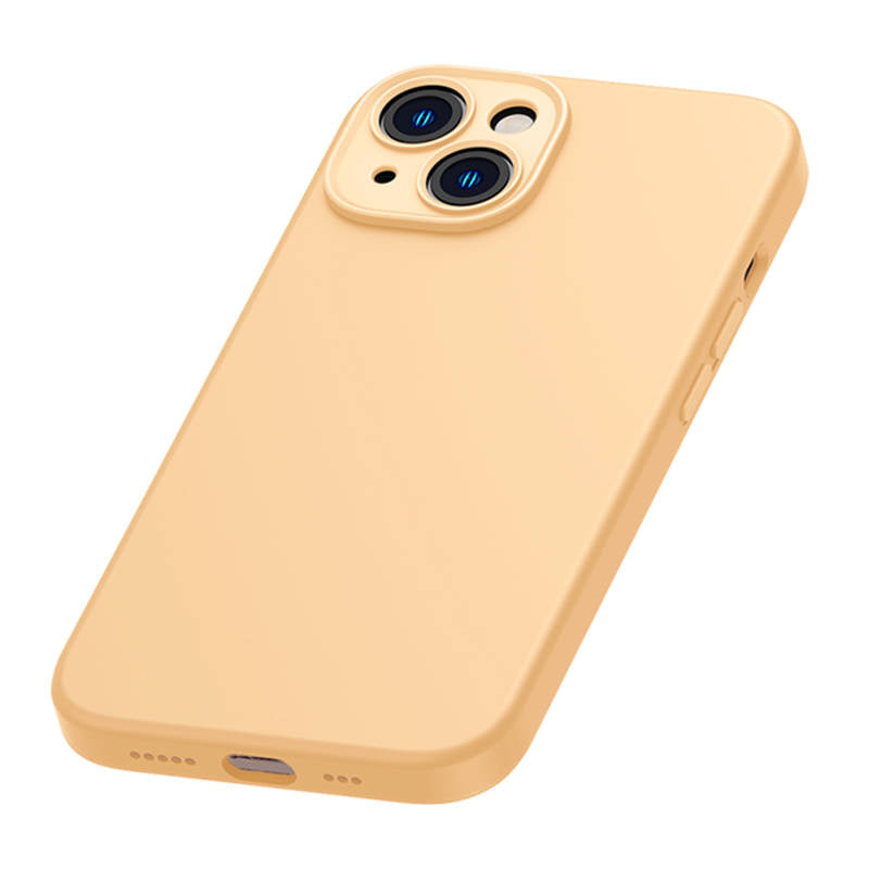 Baseus Liquid Silica Gel Case for iPhone 14 Plus (sunglow)+ tempered glass + cleaning kit - Product Image 6
