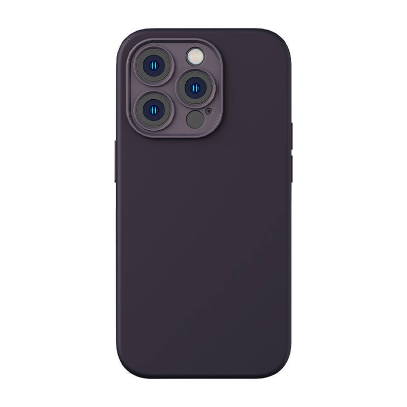 Baseus Liquid Silica Gel Case for iPhone 14 Pro (Elderberry)+ tempered glass + cleaning kit - Product Image 2