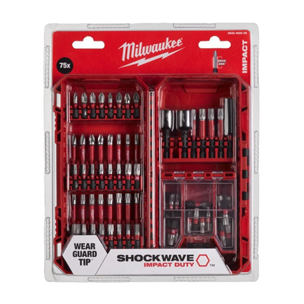 Milwaukee | SHOCKWAVE Set Drilling & Screwing, 75 Pieces