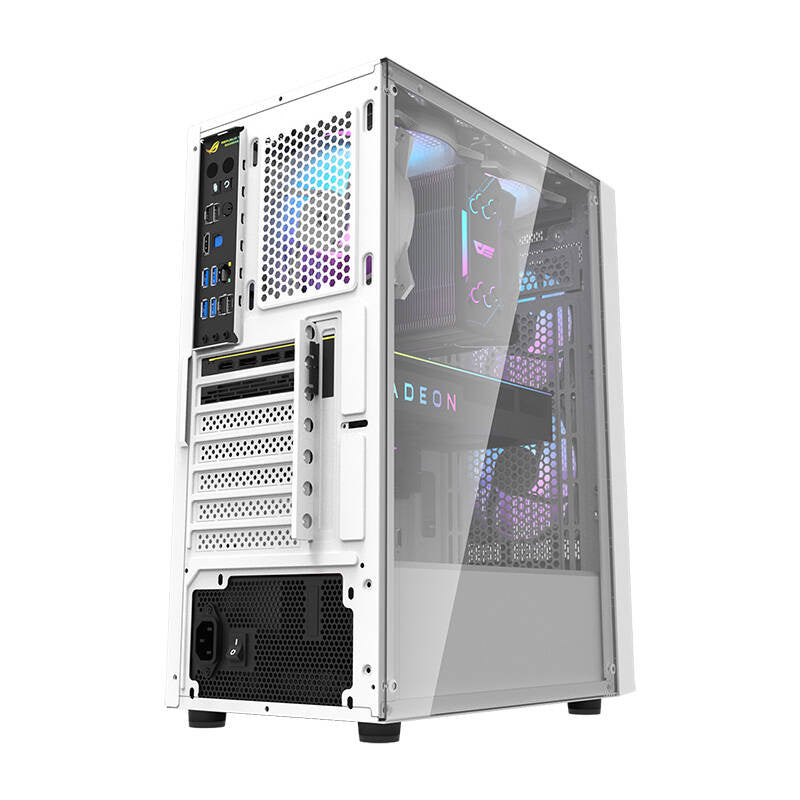 Darkflash A290 Computergehäuse (weiß) + 3 RGB-Lüfter