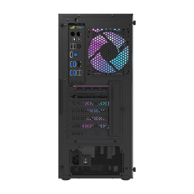 Darkflash DK351 Computergehäuse (schwarz) + 4 RGB-Lüfter
